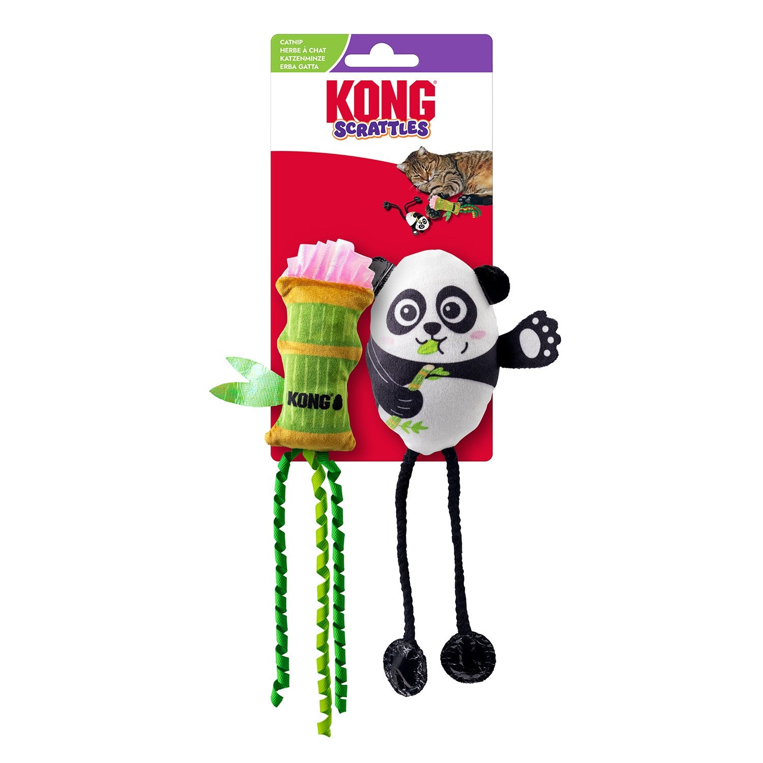 Kong Cat Scrattles Panda - Cat Toy