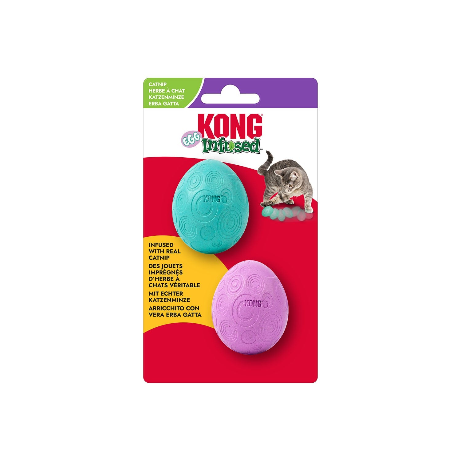 Kont Cat Infused Catnip Egg - 2 Pack - Cat Toy