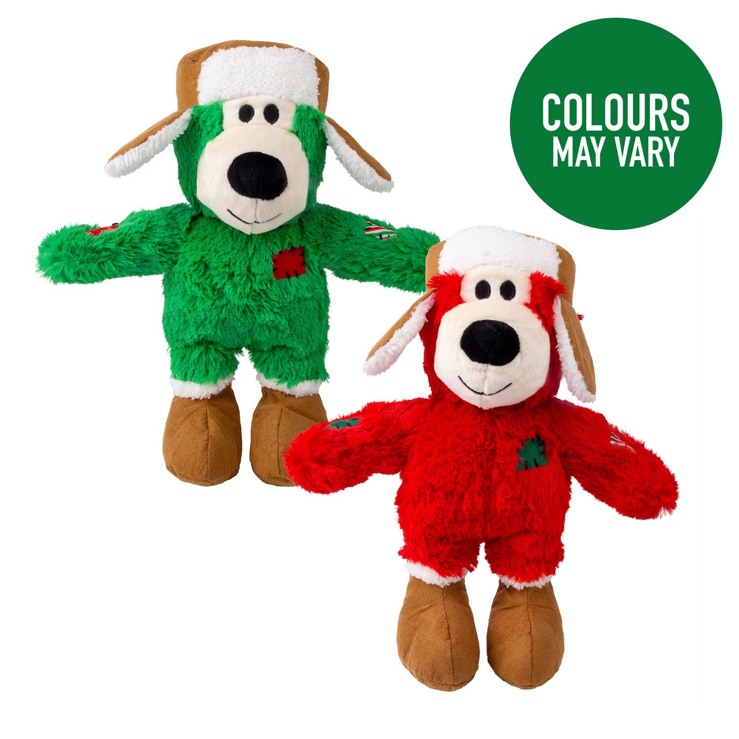 Kong Holiday Wild Knots Bear Assorted - Medium/Large - Assorted - Dog Toy