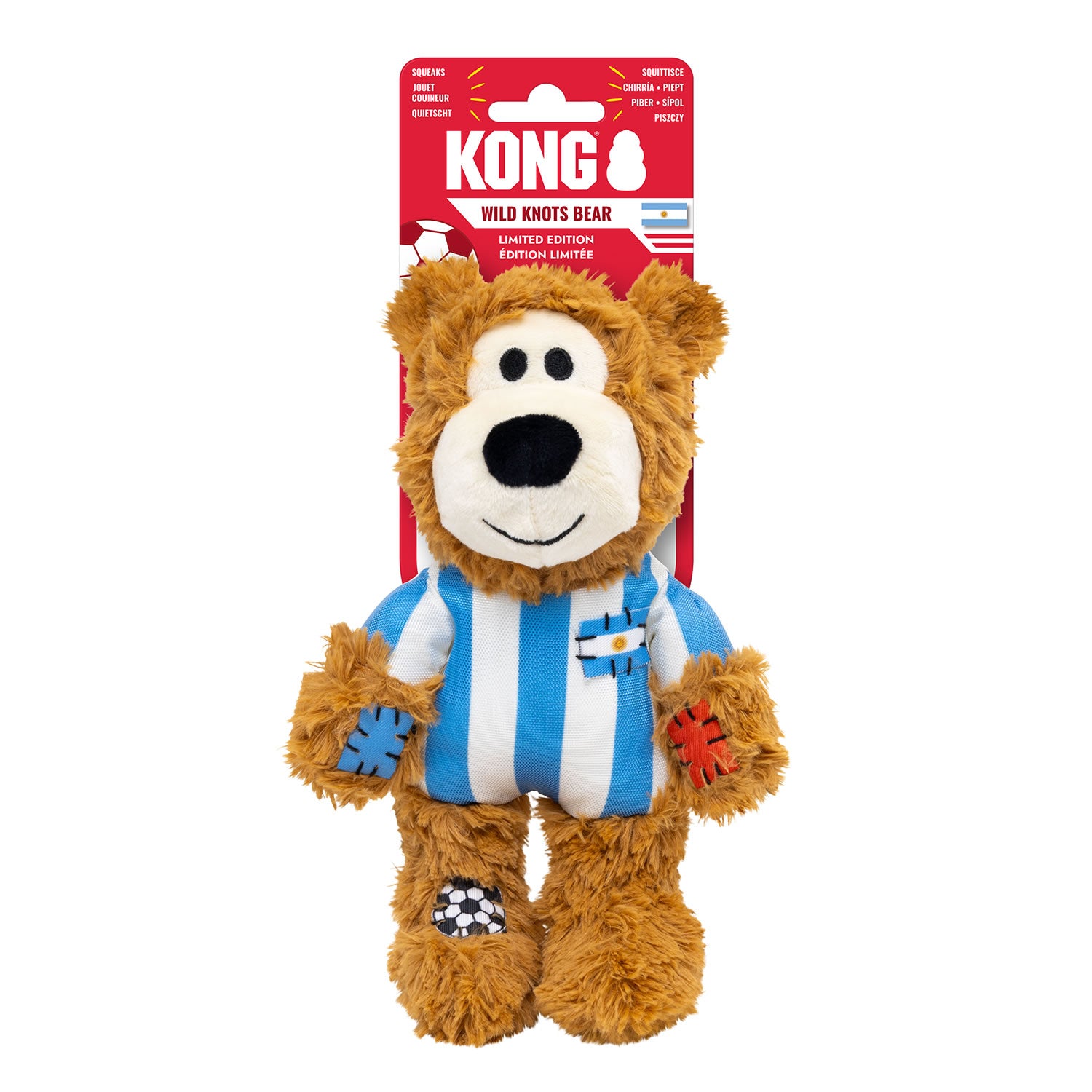 Kong Wild Knots Sport Arg Bear Argentina - Medium - Dog Toy