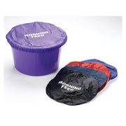 A nylon cover to keep feed fresh. Featuring the words MORNING FEED which is great if someone else is feeding your horse.