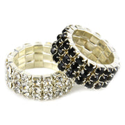 Lincoln Diamante Plaiting Bands Black 20 Bands