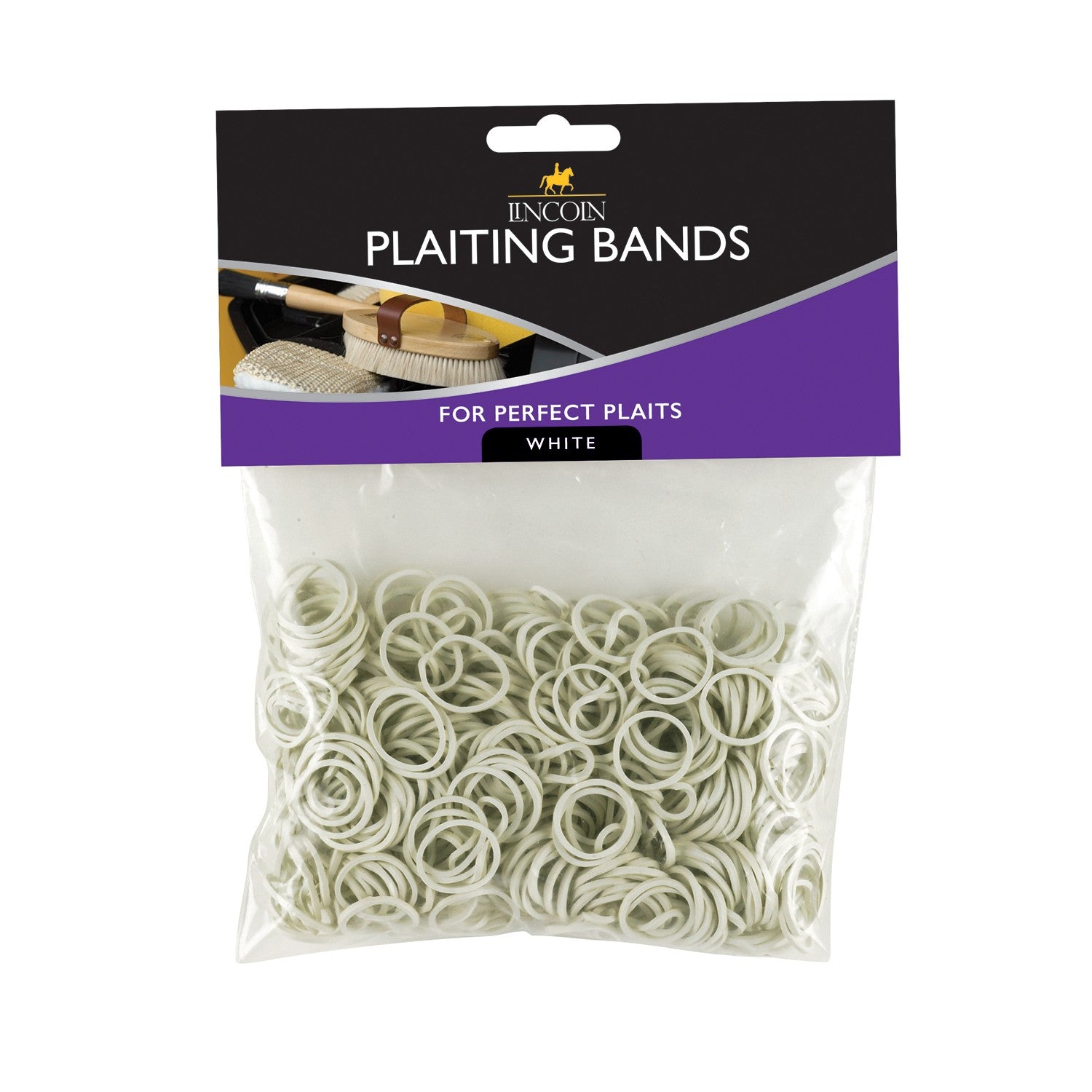 Lincoln Plaiting Bands - One Size - White