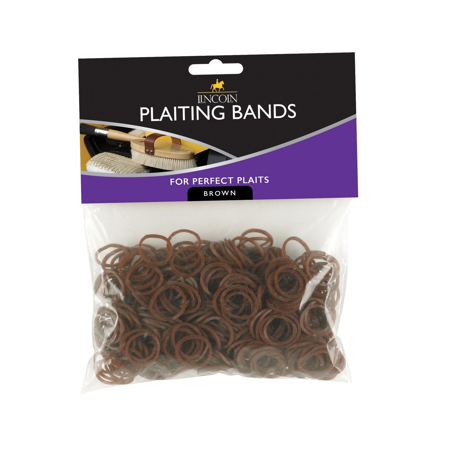 Lincoln Plaiting Bands - One Size - Brown