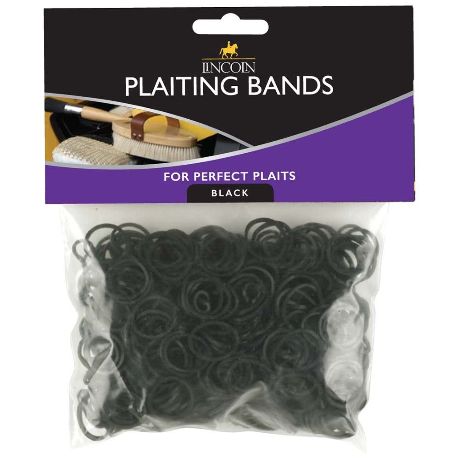 Lincoln Plaiting Bands - One Size - Black