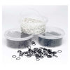 Lincoln Plaiting Bands In Half Open Container - One Size - Black