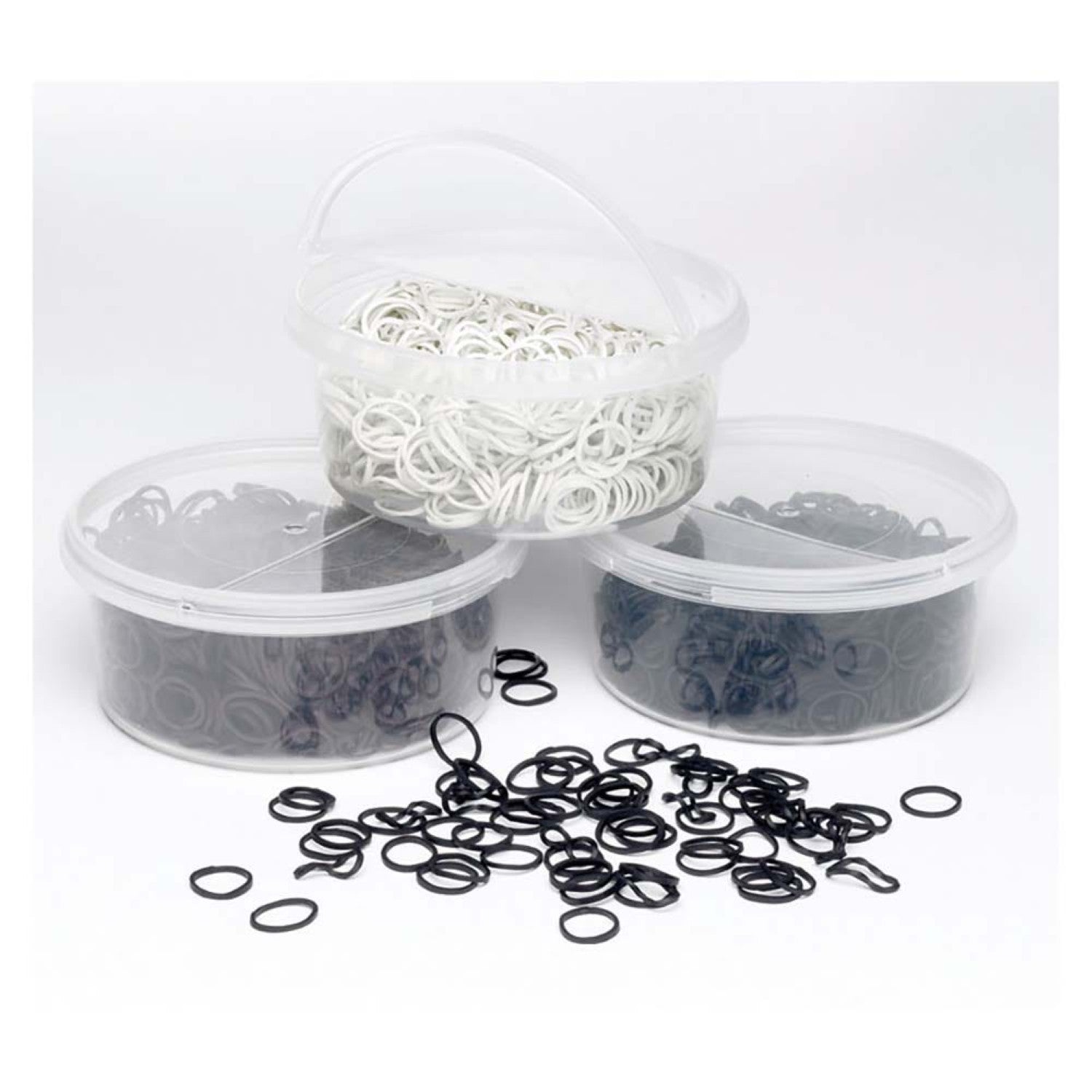 Lincoln Plaiting Bands In Half Open Container - One Size - Black