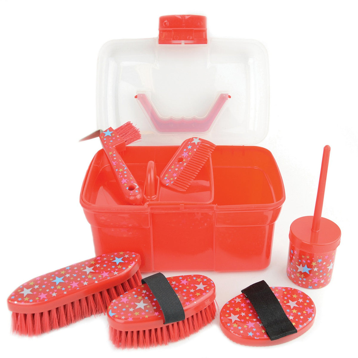 Lincoln Star Pattern Grooming Kit - Red