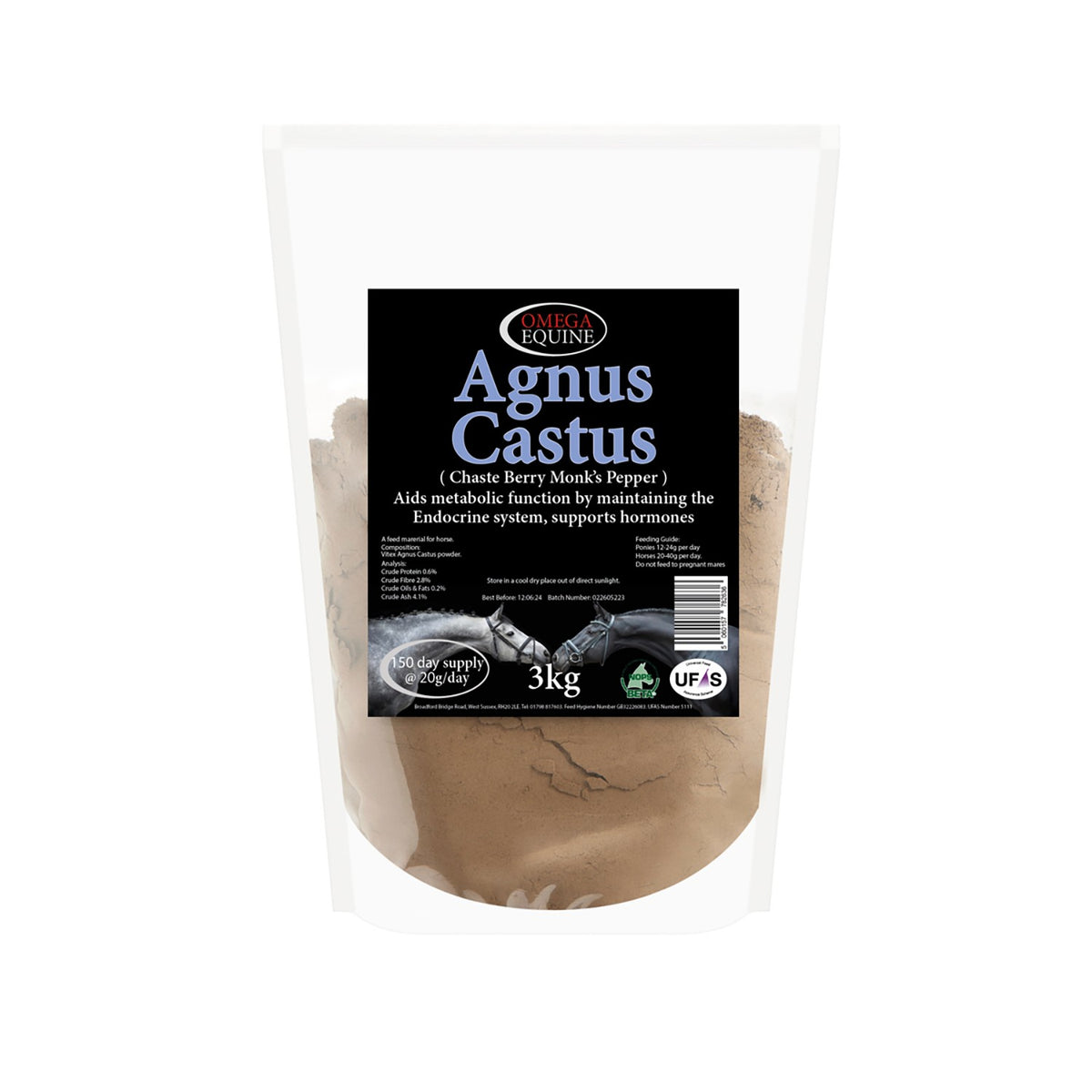 Omega Equine Agnus Castus Powder 3 Kg