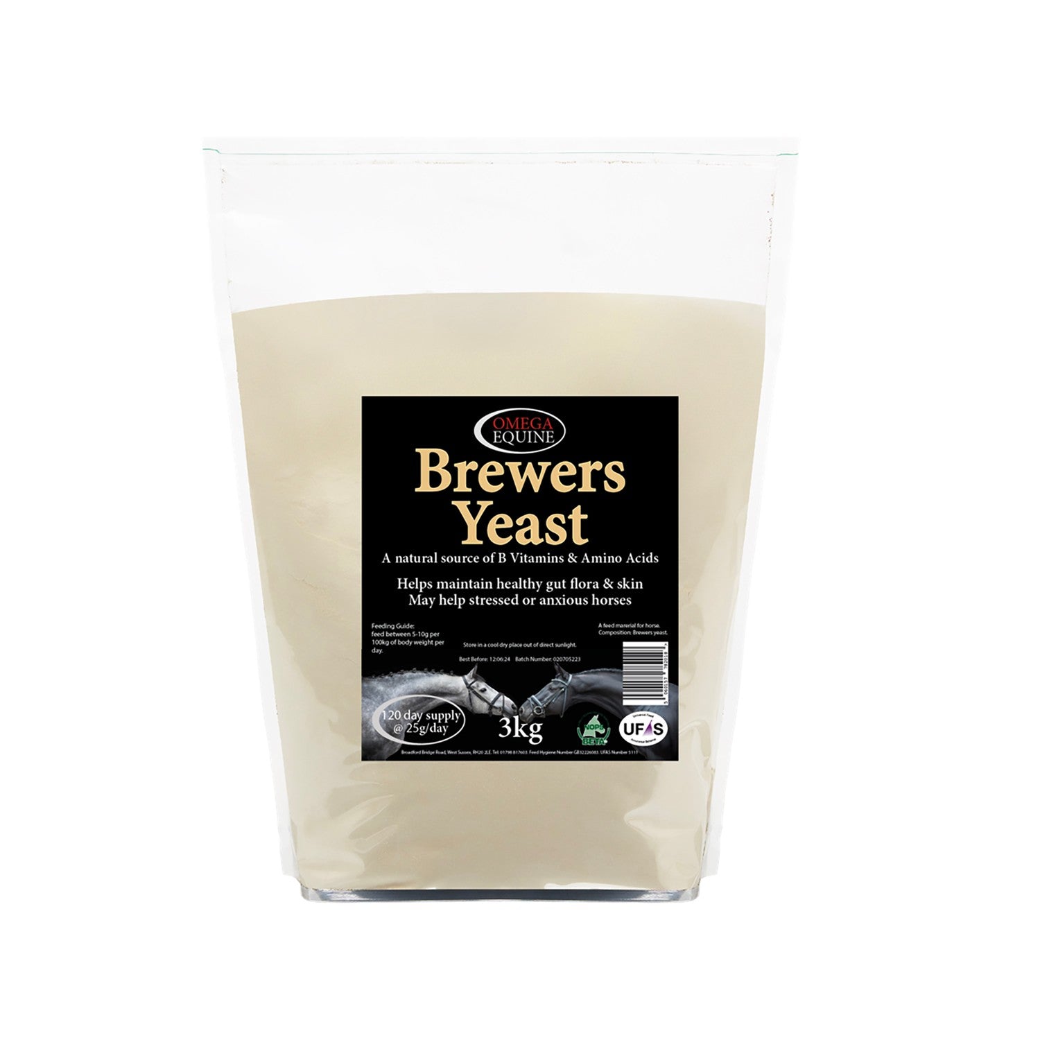 Omega Equine Brewers Yeast - 3 Kg