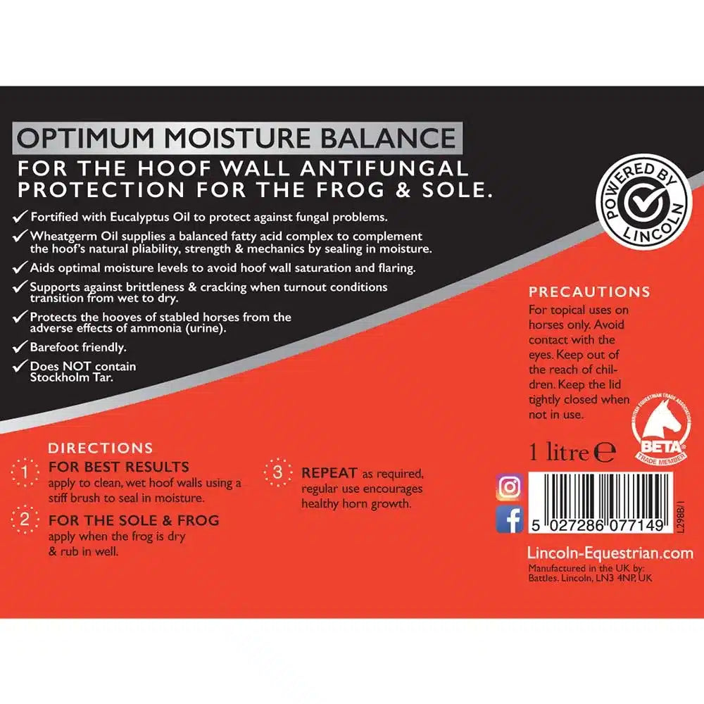 Lincoln Eucalyptus Hoof & Sole Dressing - 1 Lt