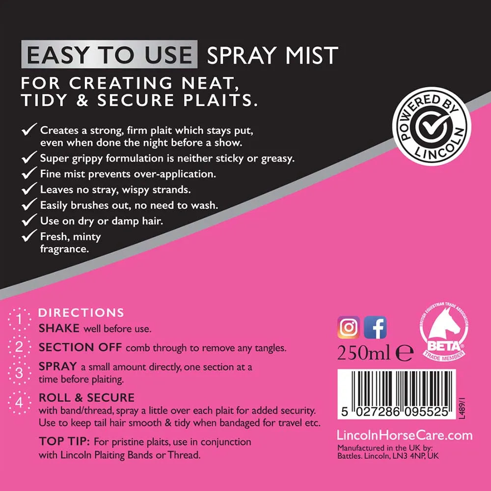 Lincoln Plaiting Mist - Label