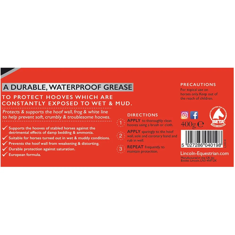 Lincoln Black Hoof Grease - 400g