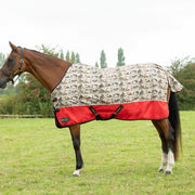 Stormx Original 100G Turnout Rug Thelwell Comic Chaos - 3' 0" - Taupe/Red - Turnout Rug