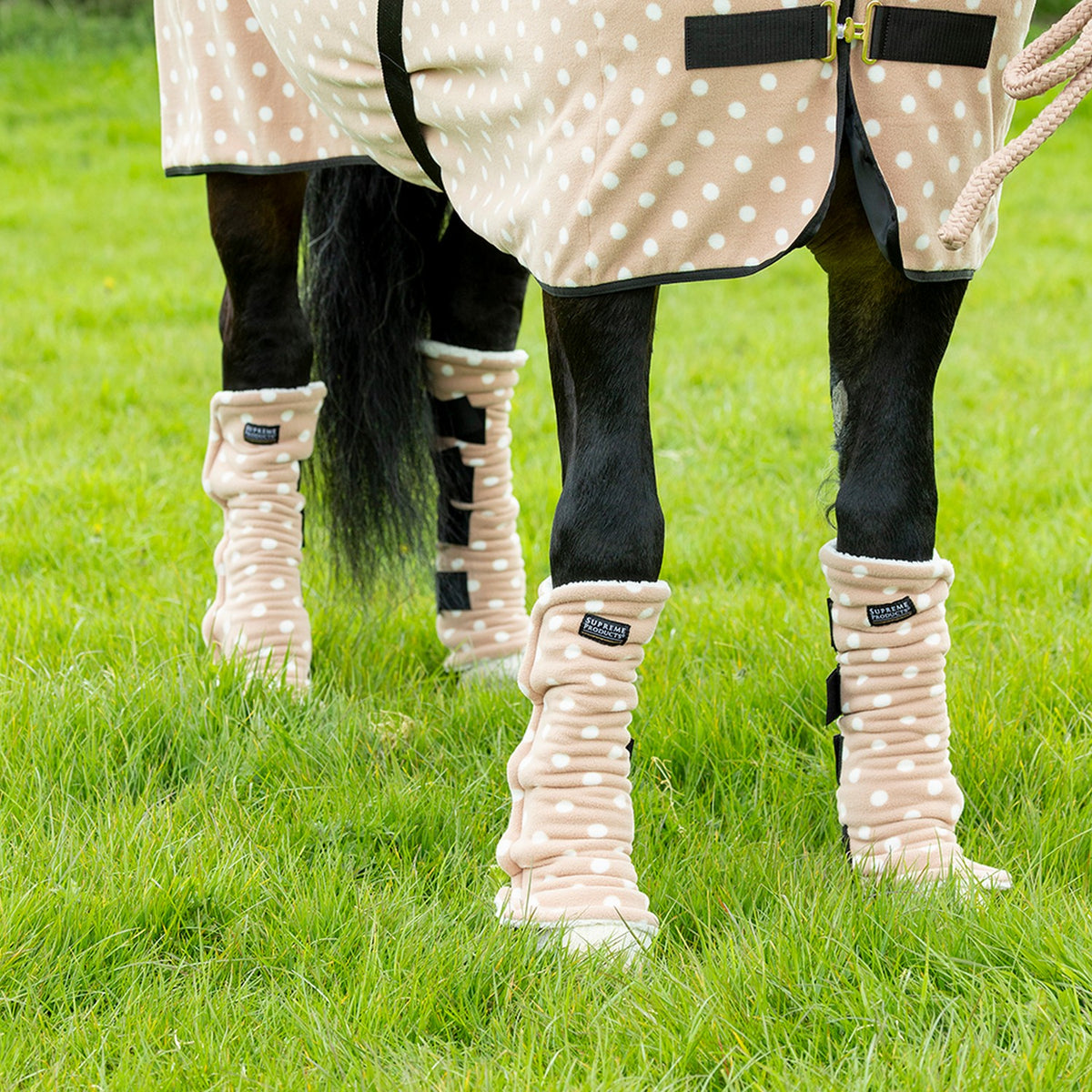 Dotty Fleece Boots - Luxurious Latte Pony