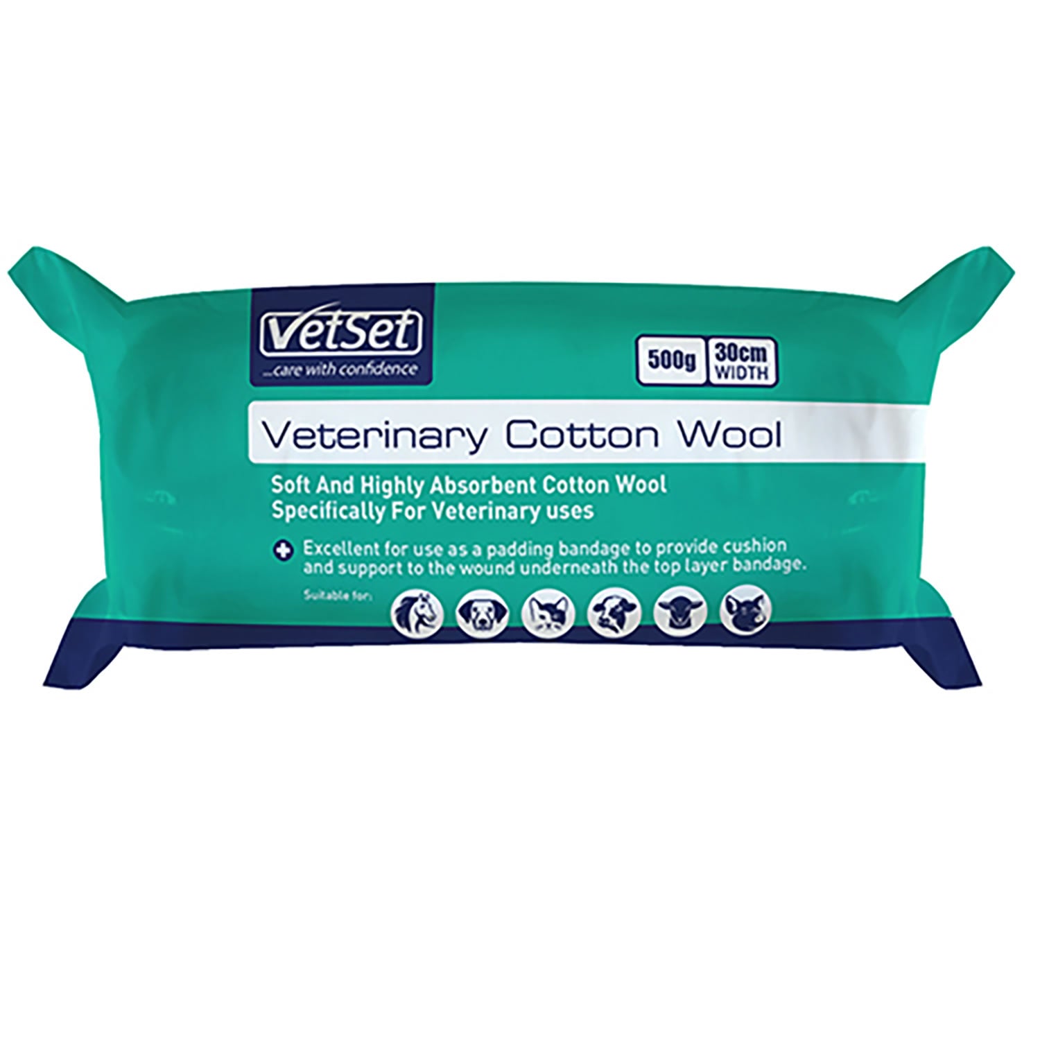Vetset Veterinary Cotton Wool - 500 Gm