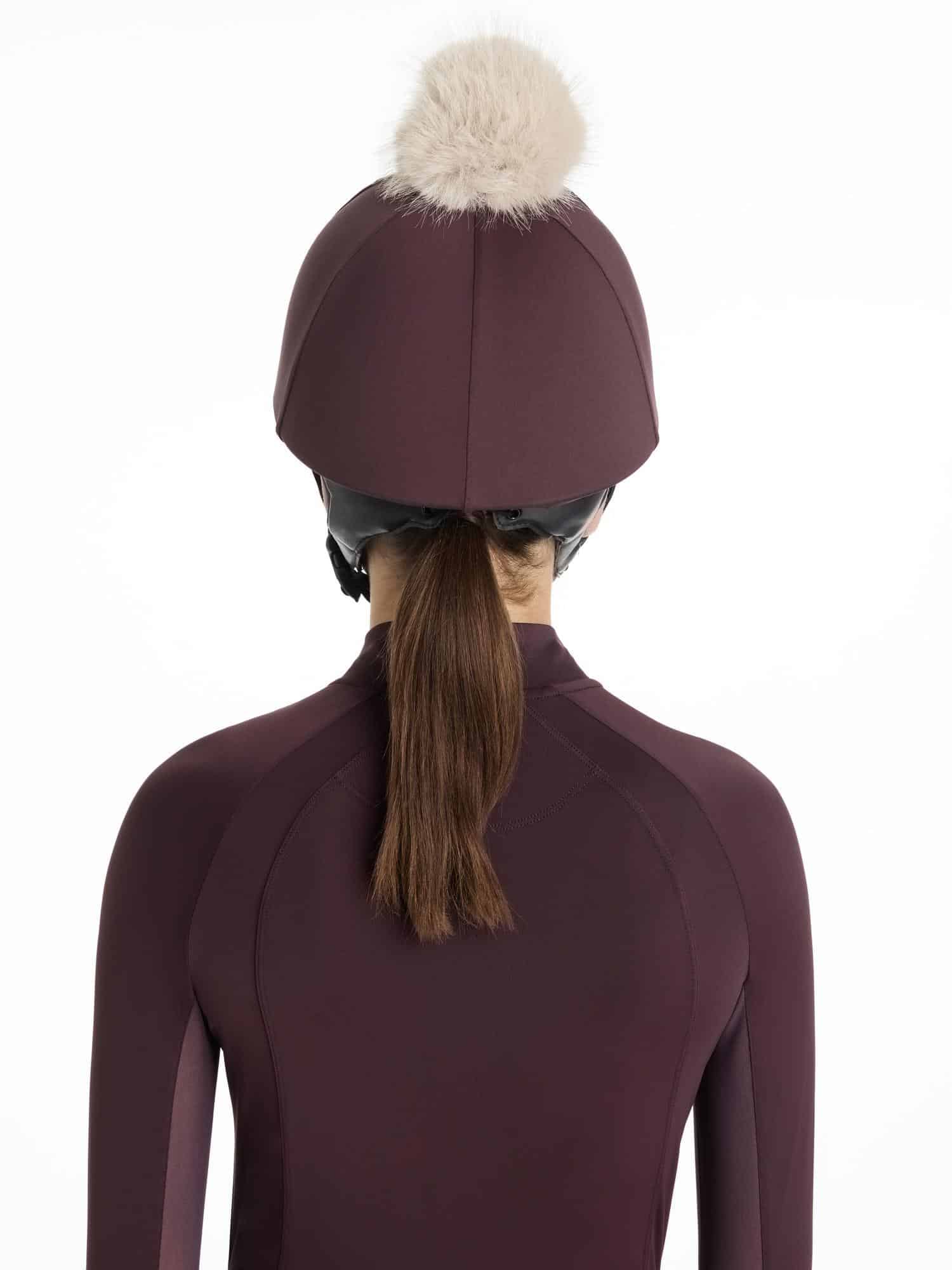 LeMieux Classique Pom Hat Silk - Damson image 1
