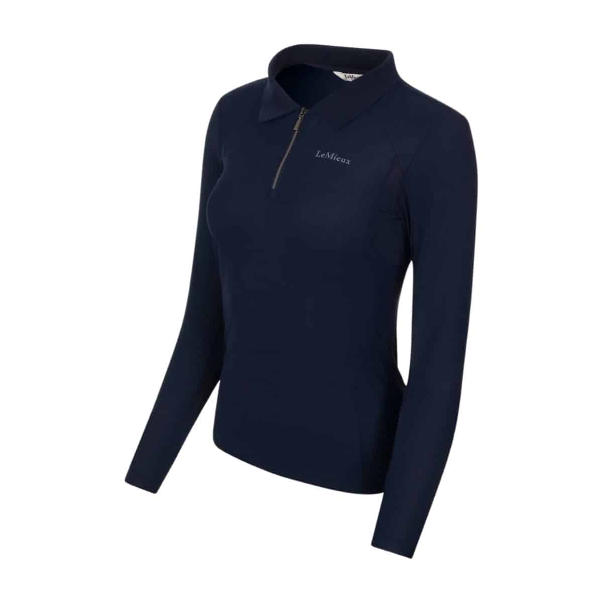LeMieux Long Sleeve Sport Polo Shirt - Navy image 2