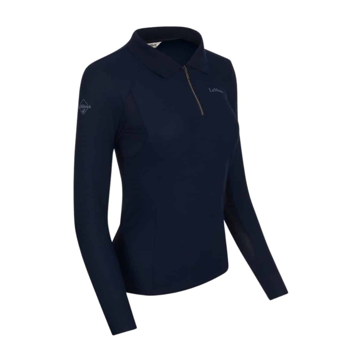 LeMieux Long Sleeve Sport Polo Shirt - Navy image 1