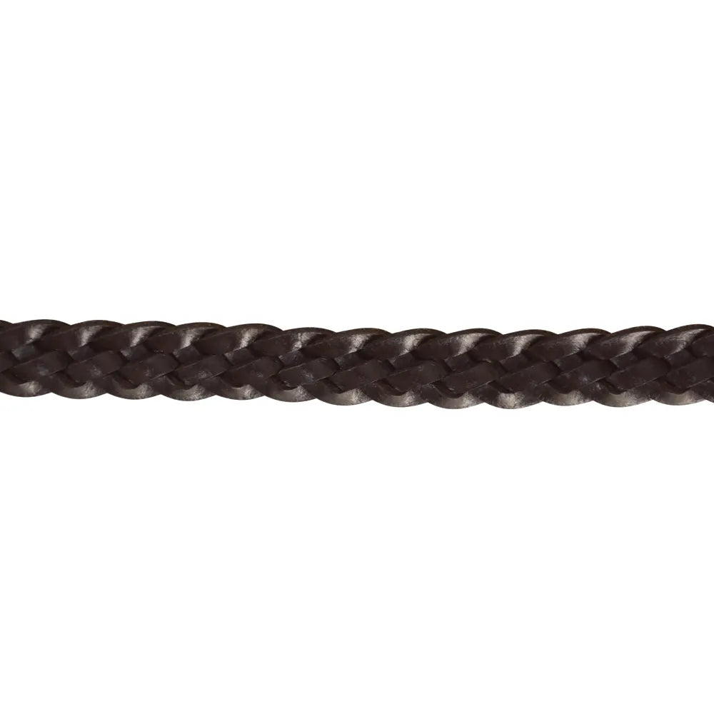 Hy Equestrian Plaited Reins - Brown, Full 5/8'' image