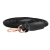 Hy Equestrian Rosciano Rose Gold Lead Rope - Black/Rose Gold image