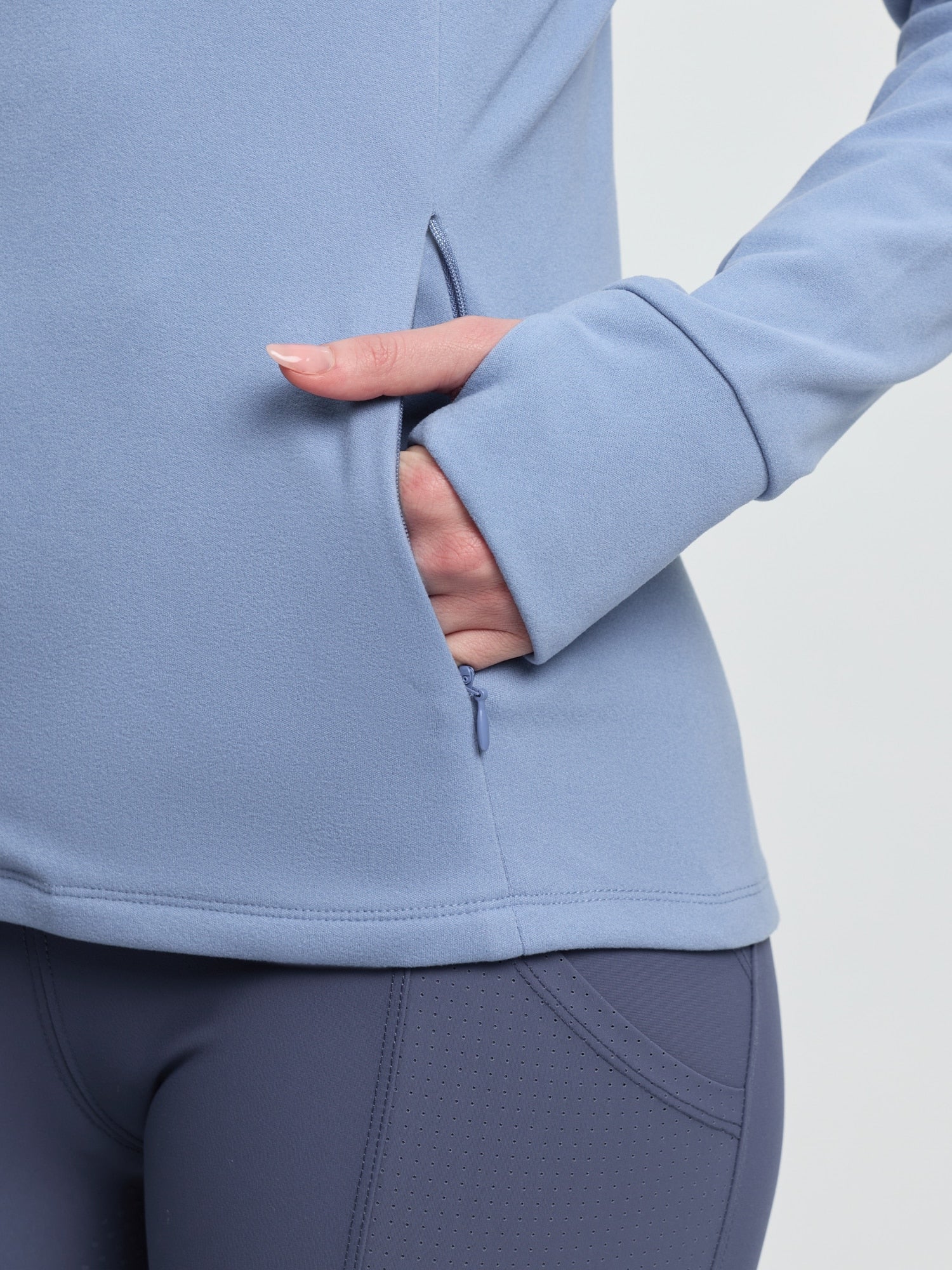 LeMieux Frances Quarter Zip Fleece - Powder Blue image 5