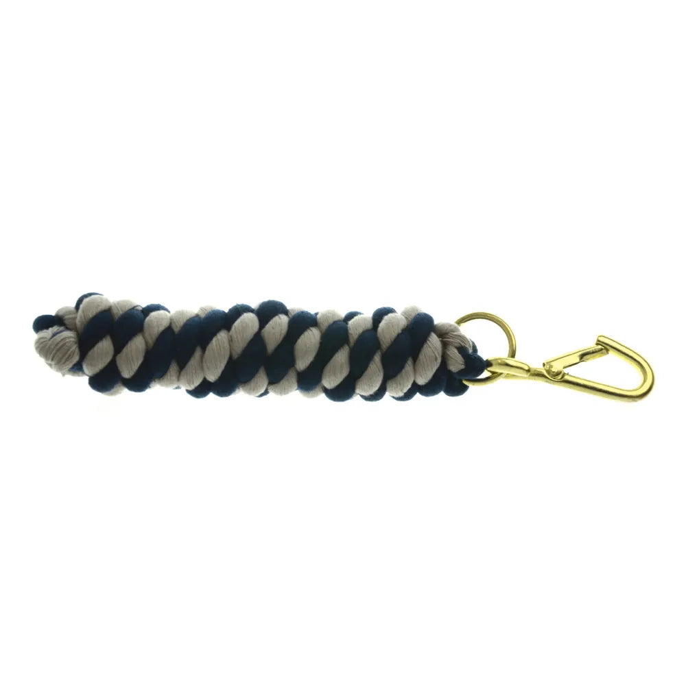 Hy Equestrian Two Tone Twisted Lead Rope - Navy/Silver image